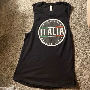 Black Italian tank top